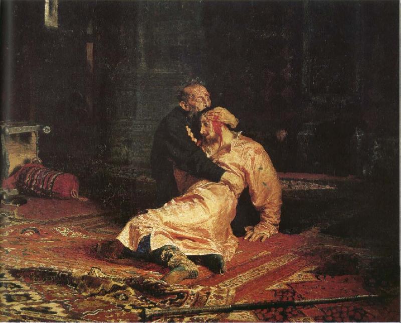 Ilya Repin Tai Yi Wanlei and his son Ivan oil painting picture